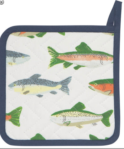 Gone Fishin Pot Holder