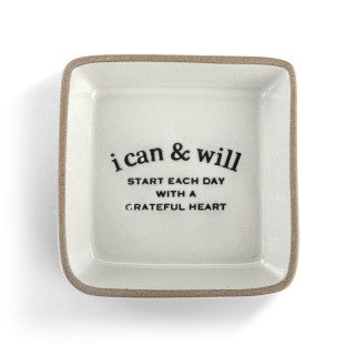 Grateful Heart Trinket Dish I Can & Will - Everyday