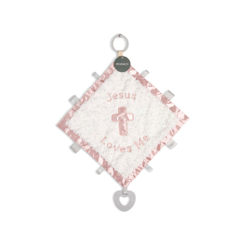 Jesus Loves Me Activity Blankie - Pink