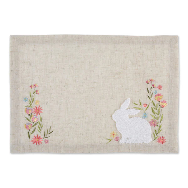 Spring Meadow Embroidered Placemat