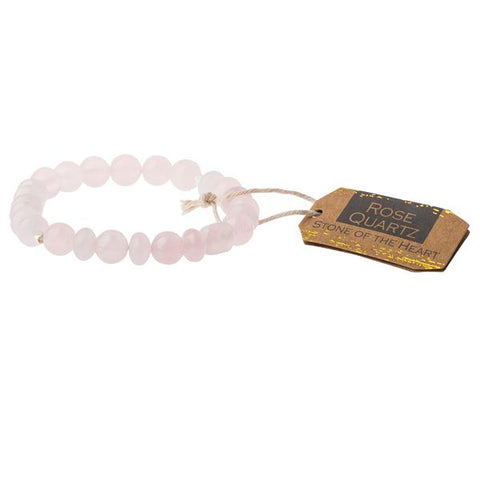 Rose Quartz Stone Bracelet-Stone of the Heart