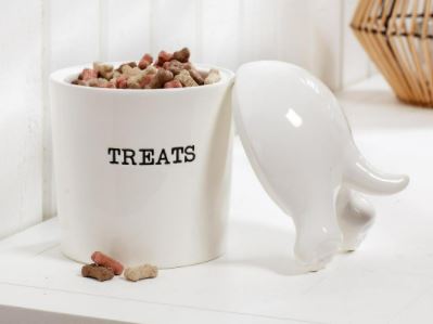 DOG TAIL TREAT CANISTER