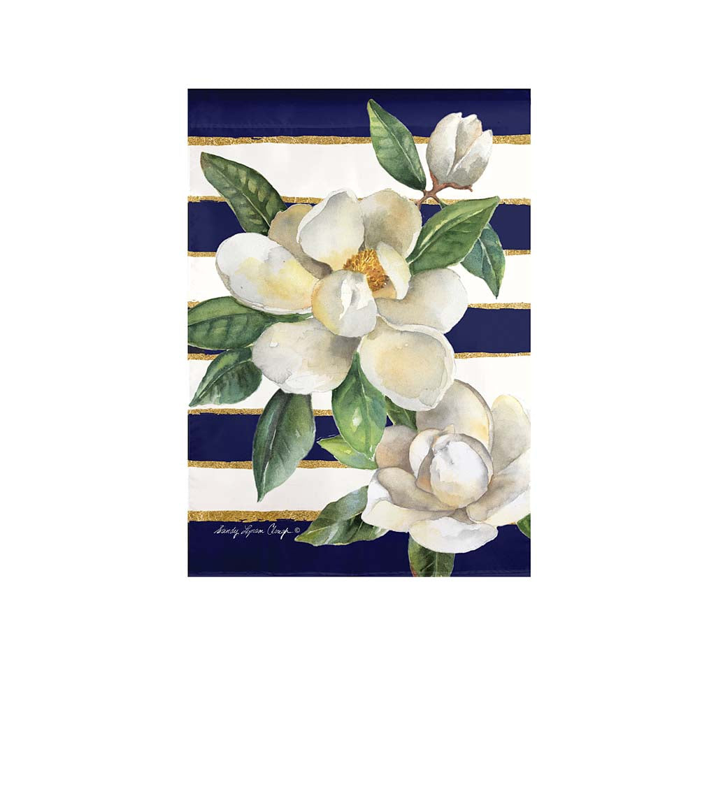 Spring Magnolias Garden Suede Flag