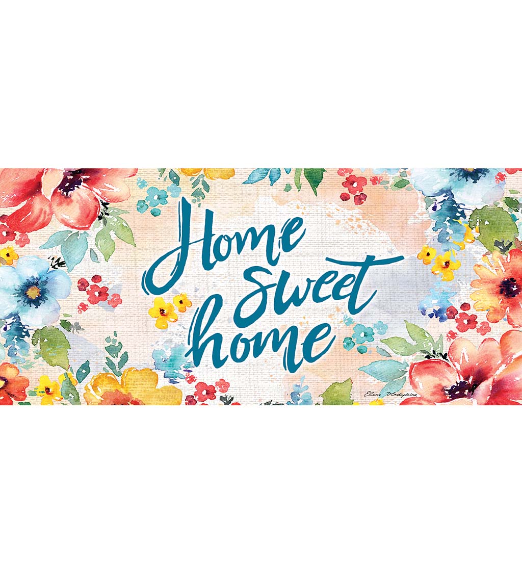 Home Sweet Home Floral Sassafras Switch Mat, 22" X 10"