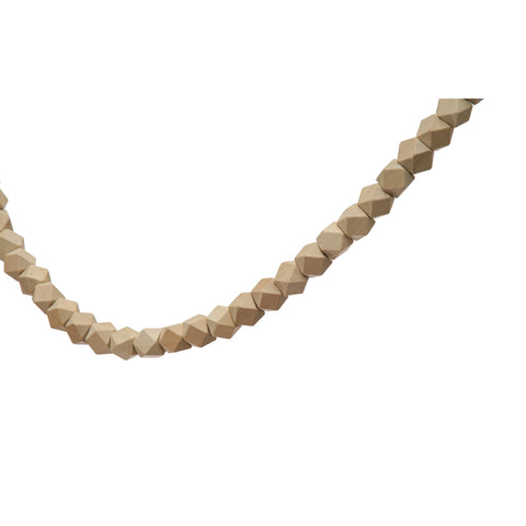 72"L Paulownia Wood Bead Garland with Tassel, Natural